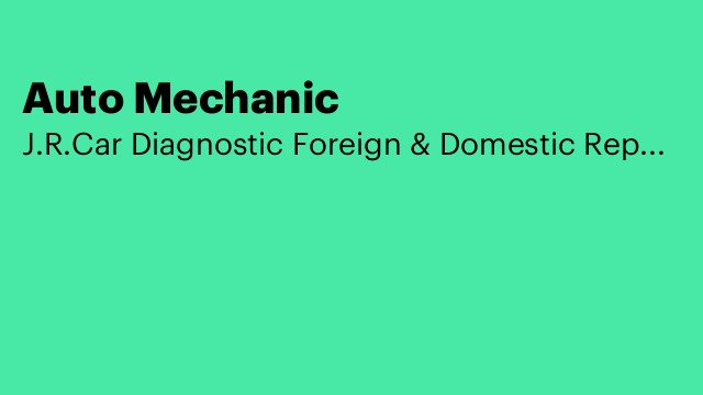 Auto Mechanic