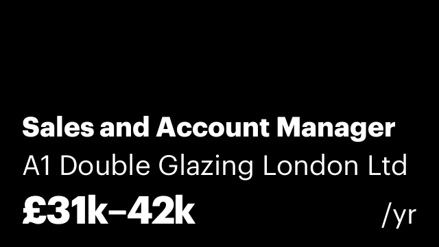 Sales and Account Manager