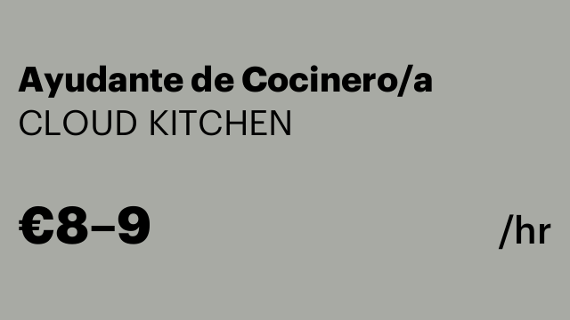 Ayudante de Cocinero/a