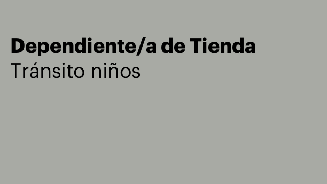 Dependiente/a de Tienda