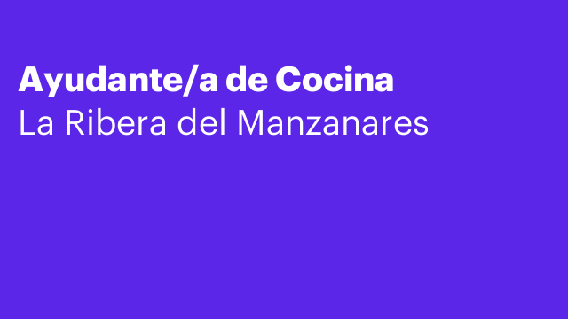Ayudante/a de Cocina