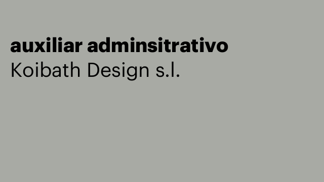 auxiliar adminsitrativo