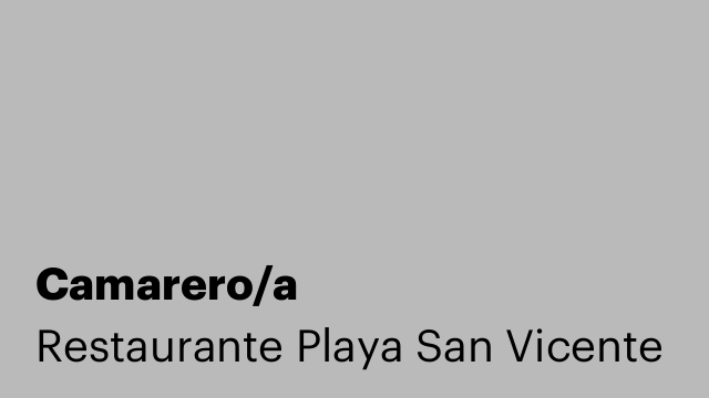 Camarero/a