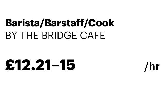 Barista/Barstaff/Cook