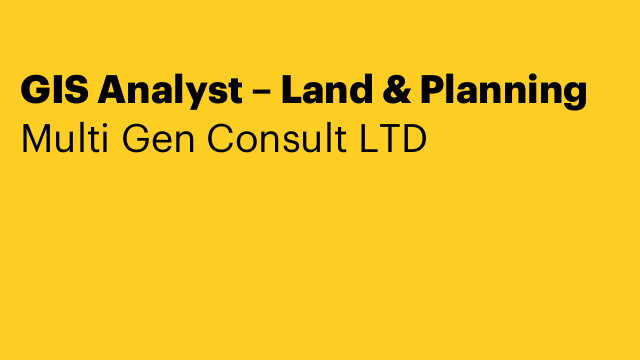 GIS Analyst – Land & Planning