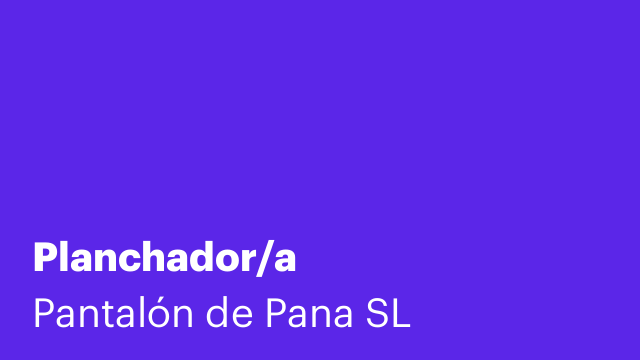Planchador/a