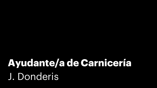 Ayudante/a de Carnicería