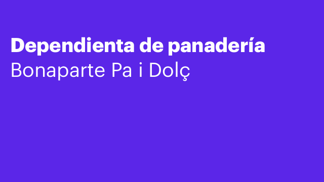 Dependienta de panadería