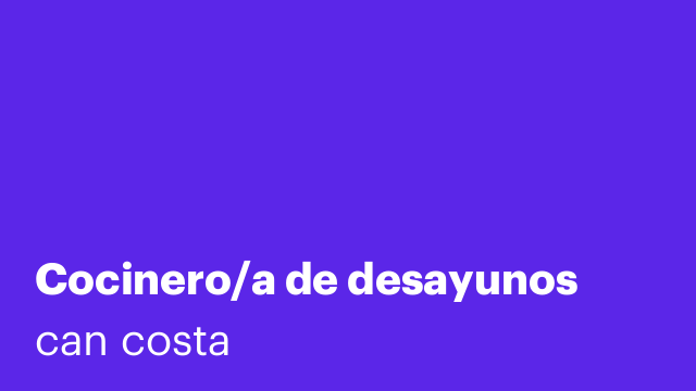 Cocinero/a de desayunos