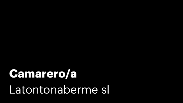 Camarero/a