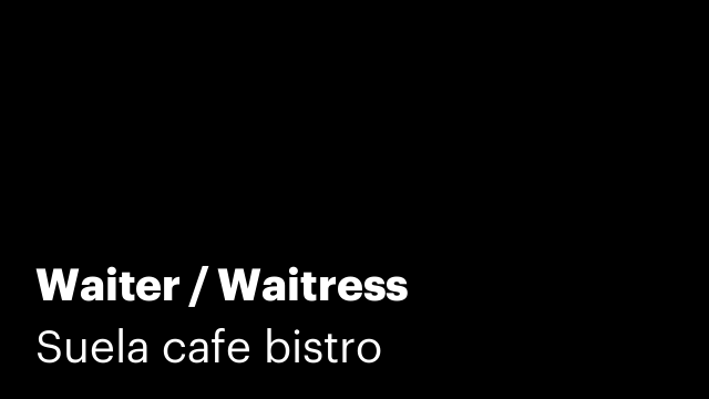 Waiter / Waitress