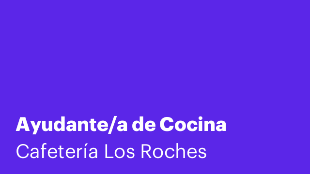 Ayudante/a de Cocina