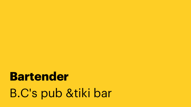 Bartender
