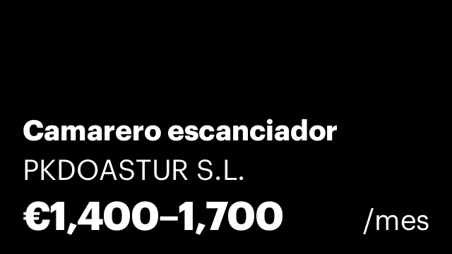 Camarero escanciador