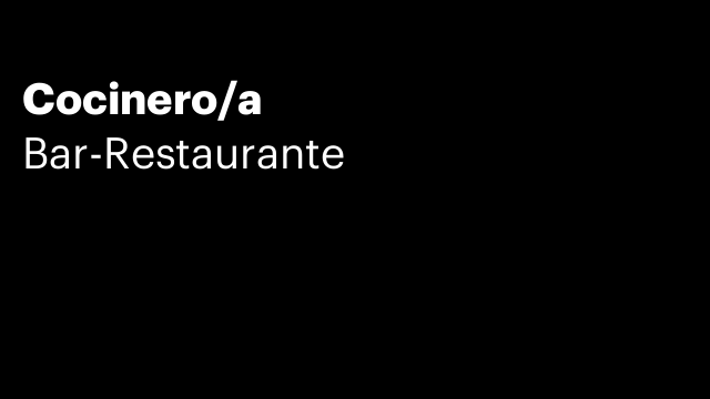 Cocinero/a