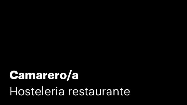 Camarero/a