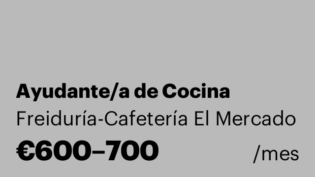 Ayudante/a de Cocina