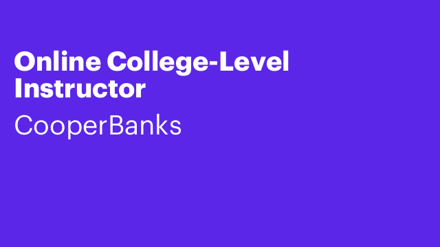 Online College-Level Instructor