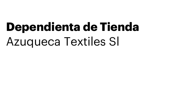 Dependienta de Tienda