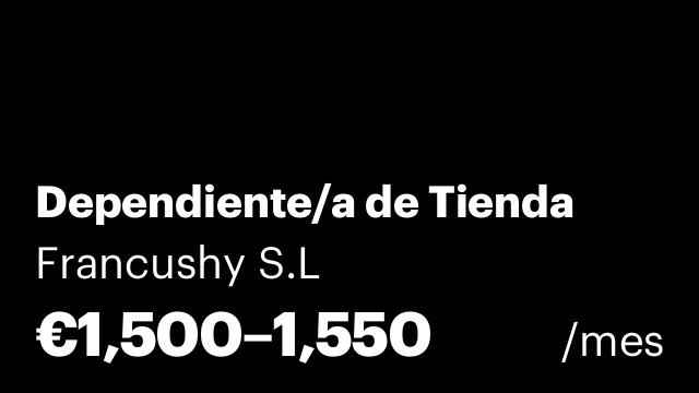 Dependiente/a de Tienda