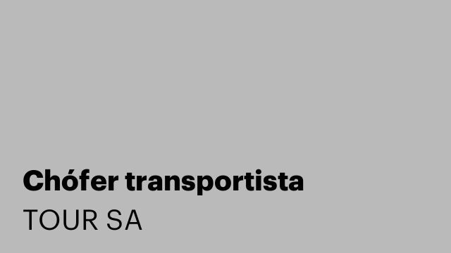 Chófer transportista