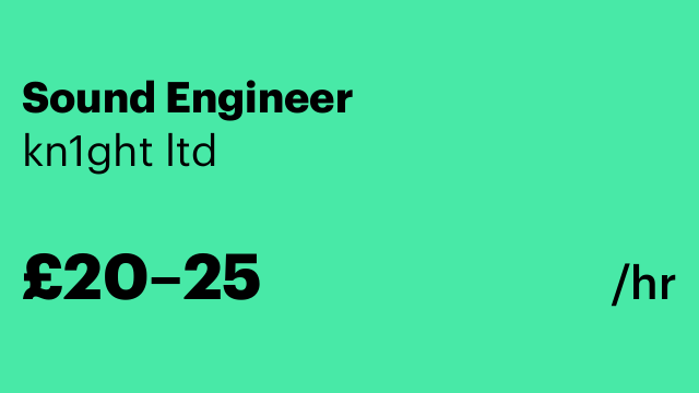 Sound Engineer