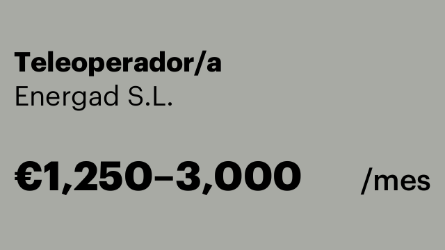 Teleoperador/a