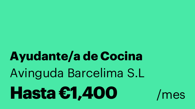 Ayudante/a de Cocina