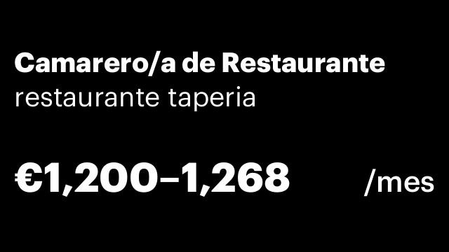 Camarero/a de Restaurante