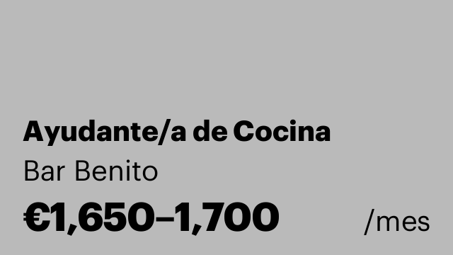 Ayudante/a de Cocina