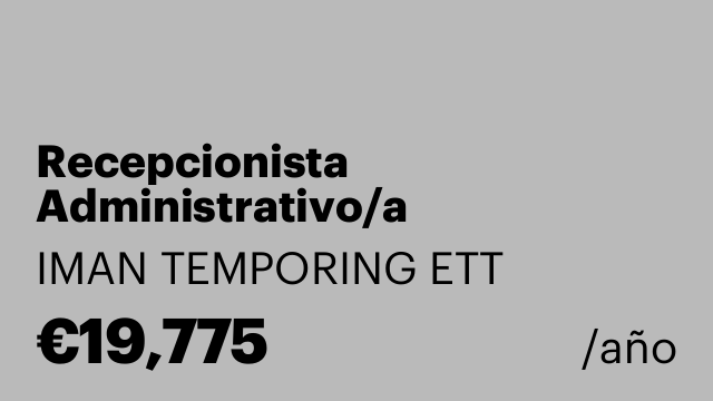 Recepcionista Administrativo/a