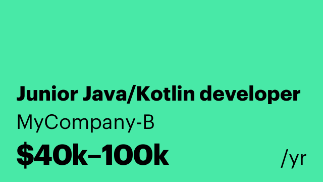 Junior Java/Kotlin developer