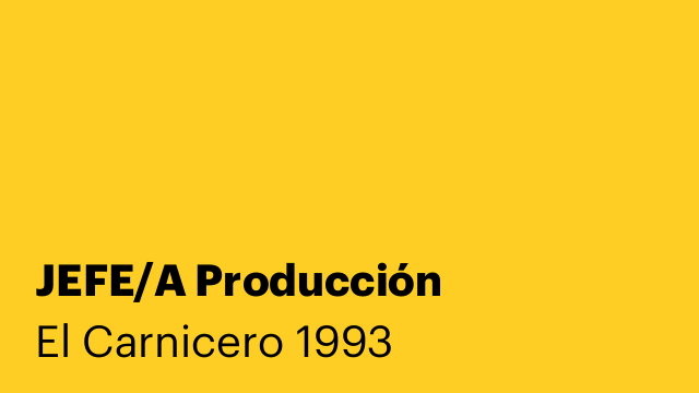 JEFE/A Producción
