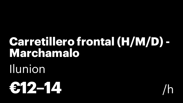 Carretillero frontal (H/M/D) - Marchamalo