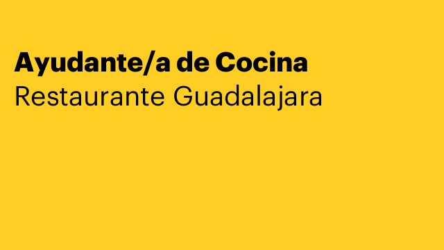 Ayudante/a de Cocina