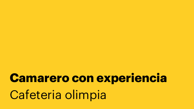 Camarero con experiencia