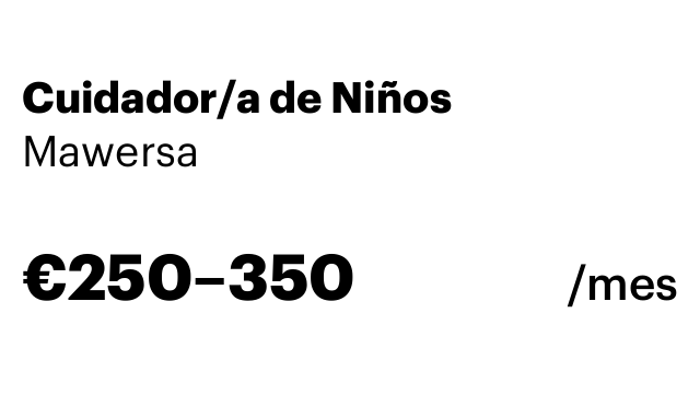 Cuidador/a de Niños