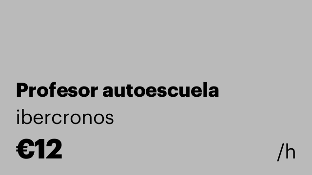 Profesor autoescuela