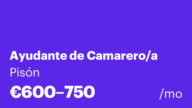 Ayudante de Camarero/a