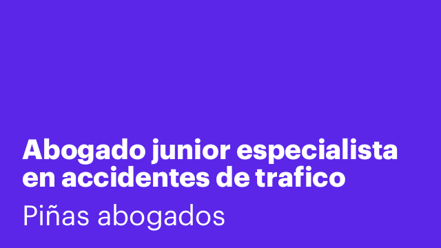Abogado junior especialista en accidentes de trafico
