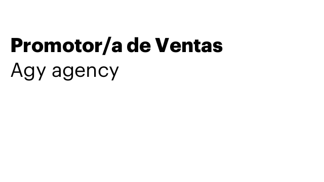 Promotor/a de Ventas