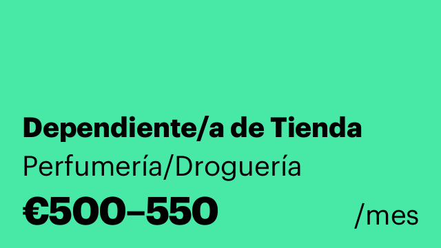 Dependiente/a de Tienda
