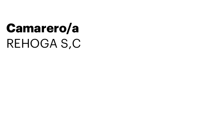 Camarero/a