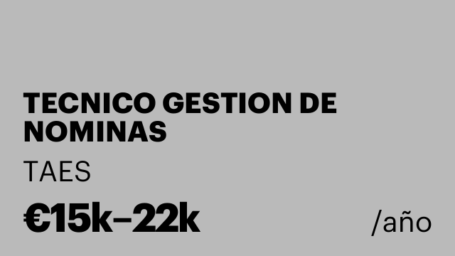 TECNICO GESTION DE NOMINAS