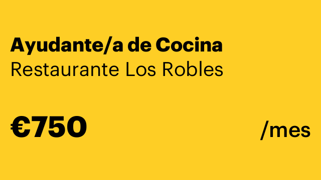 Ayudante/a de Cocina