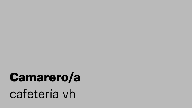 Camarero/a