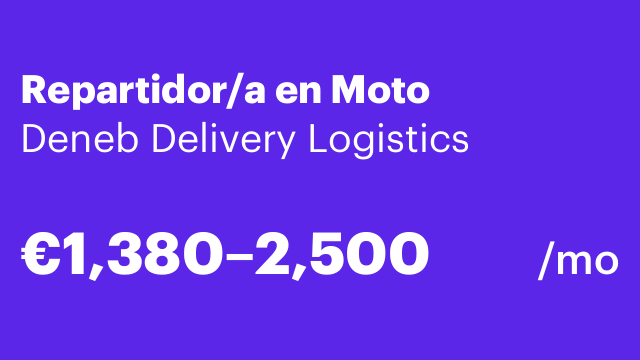 Repartidor/a en Moto