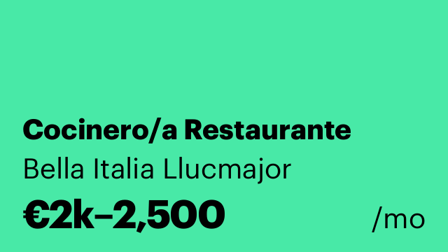 Cocinero/a Restaurante