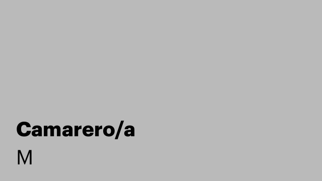 Camarero/a