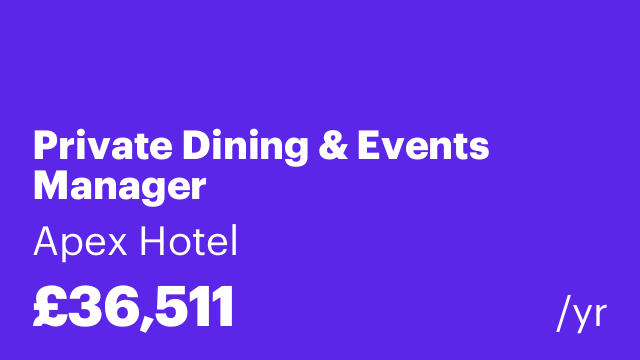 Private Dining & Events Manager